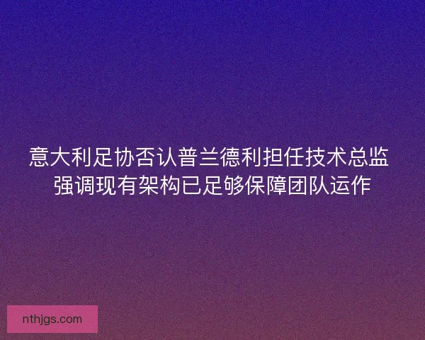 意大利足协否认普兰德利担任技术总监 强调现有架构已足够保障团队运作